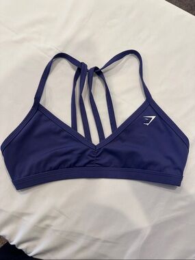 Gymshark Strappy Sports Bra - Navy Purple
